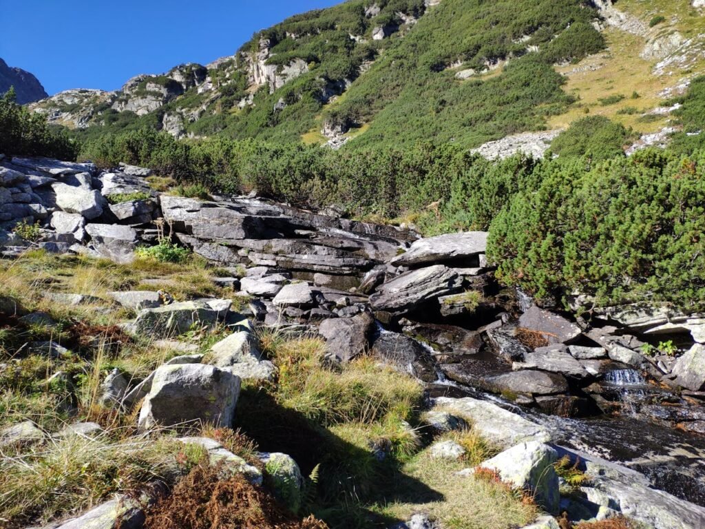 Water Streaming Through Rocks Near Green Mountain